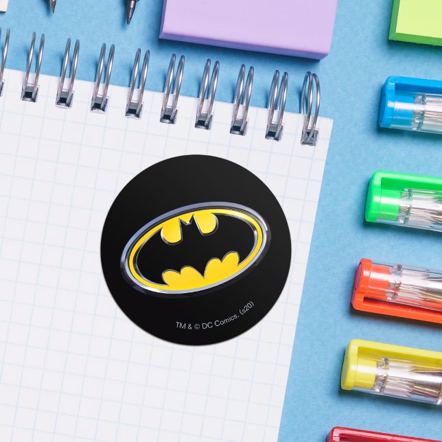 Sticker Rond Symbole Batman | Logo classique