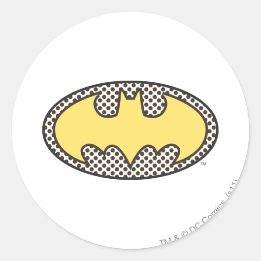 Sticker Rond Symbole Batman | Logo d'affichage (Devant)