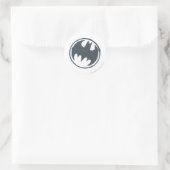 Sticker Rond Symbole Batman | Logo Grey Grunge (Sac)