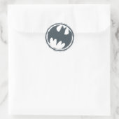 Sticker Rond Symbole Batman | Logo Grey Grunge (Sac)