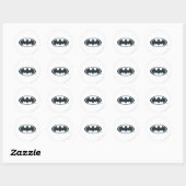 Sticker Rond Symbole Batman | Logo noir et blanc (Feuille)