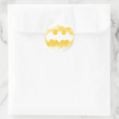 Sticker Rond Symbole Batman | Logo noir et jaune (Sac)