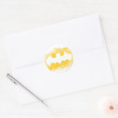 Sticker Rond Symbole Batman | Logo noir et jaune (Enveloppe)
