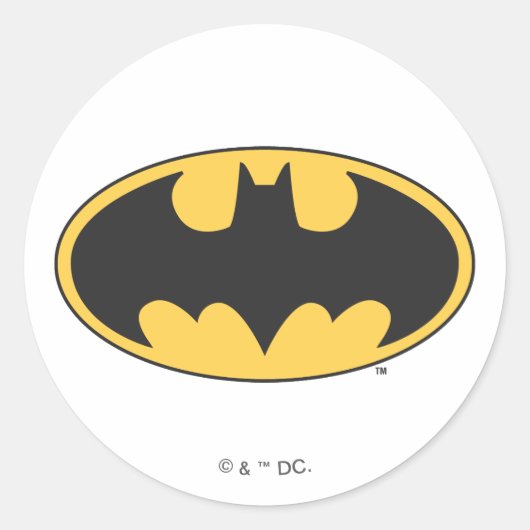 Sticker Rond Symbole Batman | Logo ovale (Devant)