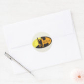 Sticker Rond Symbole Batman | Logo Silhouette (Enveloppe)