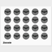 Sticker Rond Symbole Batman | Logo Simple Bat Silhouette (Feuille)