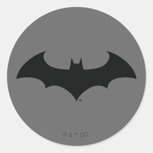 Sticker Rond Symbole Batman | Logo Simple Bat Silhouette (Devant)