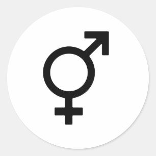 Sticker Rond Symbole bigenre