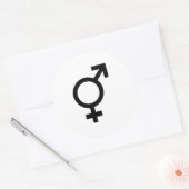 Sticker Rond Symbole bigenre (Enveloppe)