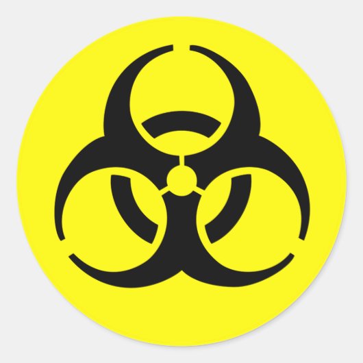 Sticker Rond Symbole BioHazard (Devant)