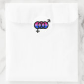 Sticker Rond Symbole bisexuel (Sac)