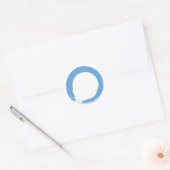 Sticker Rond Symbole bleu ciel Zen (Enveloppe)