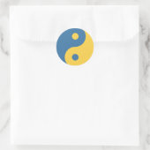 Sticker Rond Symbole bleu et jaune et Yang Design Python (Sac)