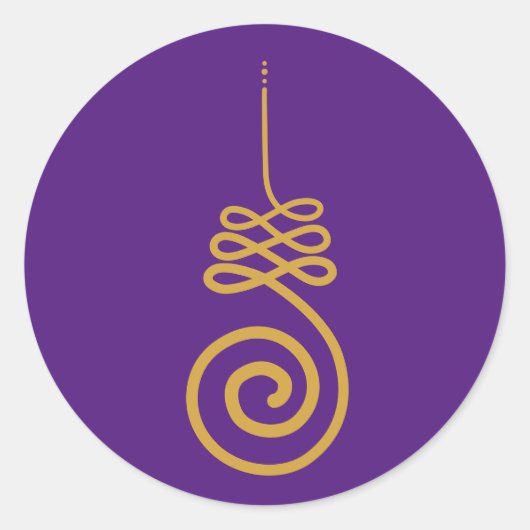 Sticker Rond Symbole bouddhiste unalome (Devant)