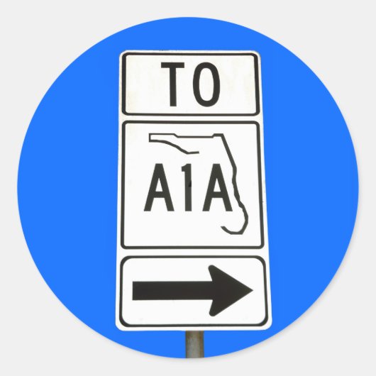 STICKER ROND SYMBOLE CÉLÈBRE A1A (Devant)