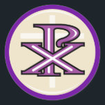 Sticker Rond Symbole chrétien<br><div class="desc">Symbole chrétien</div>