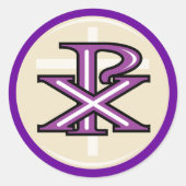 Sticker Rond Symbole chrétien (Devant)