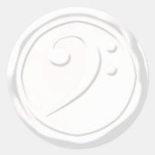 Sticker Rond Symbole Clé blanc de cire de phoque (Devant)