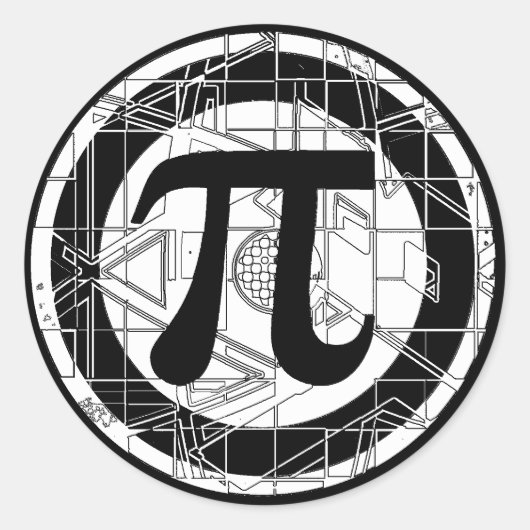 Sticker Rond SYMBOLE cool Pi (Devant)
