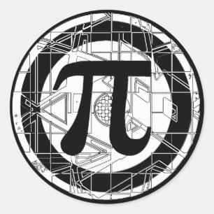 Sticker Rond SYMBOLE cool Pi