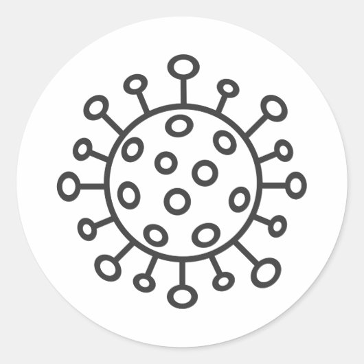 Sticker Rond Symbole coronavirus (Devant)