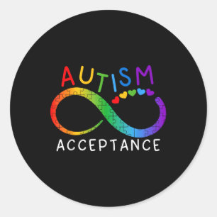 Sticker Rond Symbole d'acceptation de la sensibilisation sur l'
