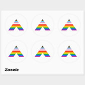 STICKER ROND SYMBOLE D'ALLIÉ LGBTQ POC (Feuille)