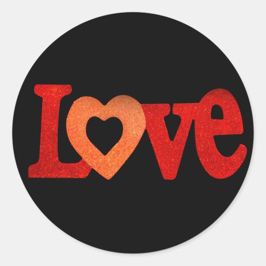 Sticker Rond Symbole d'amour (Devant)