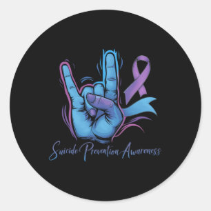 Sticker Rond Symbole d'amour Semaine de sensibilisation à la pr