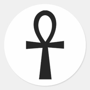 Sticker Rond Symbole d'Ankh : Art vectoriel