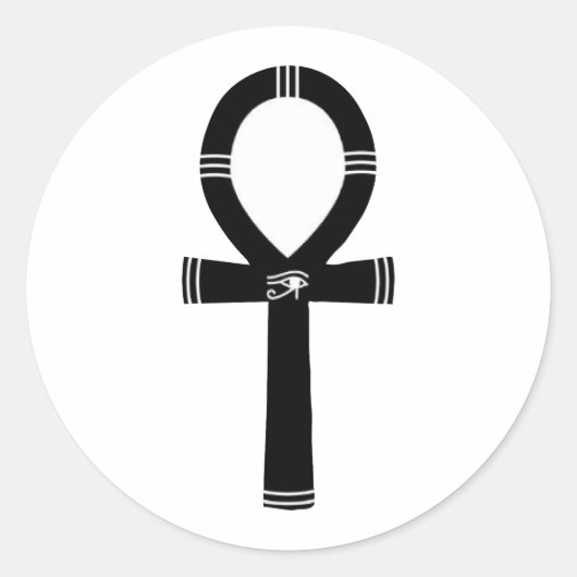 Sticker Rond Symbole d'Ankh - La clé de la vie (Devant)