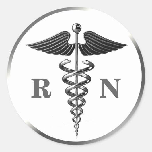 Sticker Rond SYMBOLE D'ARGENT DE LA RN Médicale (Devant)