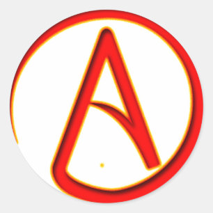 Sticker Rond Symbole d'athéisme