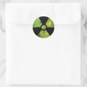 Sticker Rond Symbole d'avertissement de rayonnement nucléaire r (Sac)