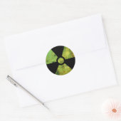 Sticker Rond Symbole d'avertissement de rayonnement nucléaire r (Enveloppe)