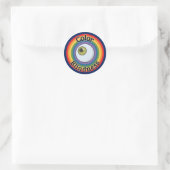 Sticker Rond Symbole d'aveuglement de couleur (Sac)