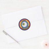 Sticker Rond Symbole d'aveuglement de couleur (Enveloppe)