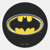 Sticker Rond Symbole de Batman | Logo Classique (Devant)