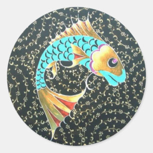 Sticker Rond Symbole de bonne fortune Lucky Amulet