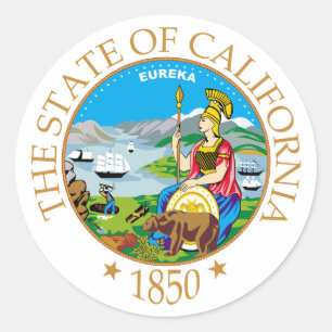 Sticker Rond Symbole de Californie