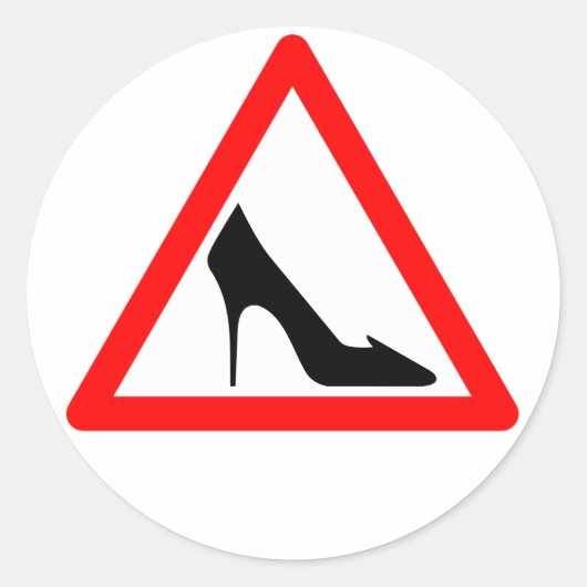 Sticker Rond Symbole de chaussures féminin (Devant)