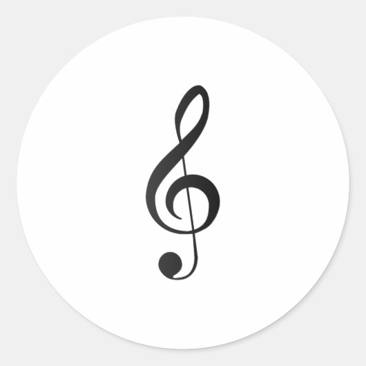 Sticker Rond symbole de clef triple (Devant)