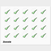 Sticker Rond Symbole de coche verte (Feuille)
