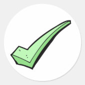 Sticker Rond Symbole de coche verte (Devant)