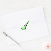 Sticker Rond Symbole de coche verte (Enveloppe)