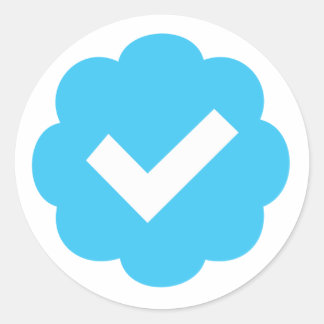 Sticker Rond Symbole de compte vérifié