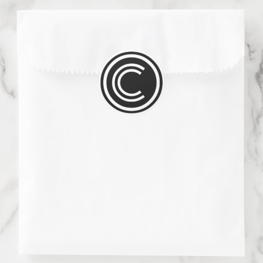 Sticker Rond Symbole de copyright (Sac)