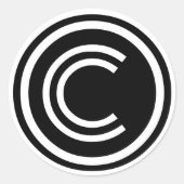 Sticker Rond Symbole de copyright (Devant)