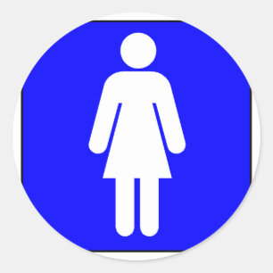 Sticker Rond Symbole de femme