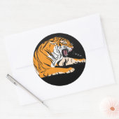 Sticker Rond Symbole de force du tigre (Enveloppe)